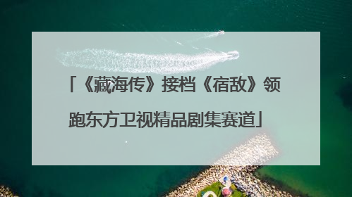 《藏海传》接档《宿敌》领跑东方卫视精品剧集赛道