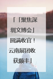 「聚焦深圳文博会」圆满收官！云南展团收获颇丰