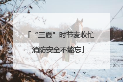 “三夏”时节麦收忙 消防安全不能忘