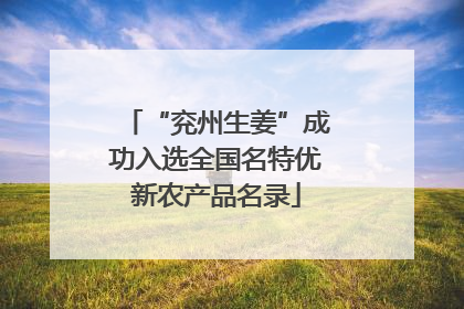 “兖州生姜”成功入选全国名特优新农产品名录