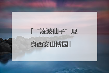 “凌波仙子”现身西安世博园