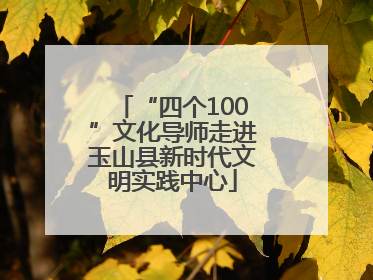 “四个100”文化导师走进玉山县新时代文明实践中心