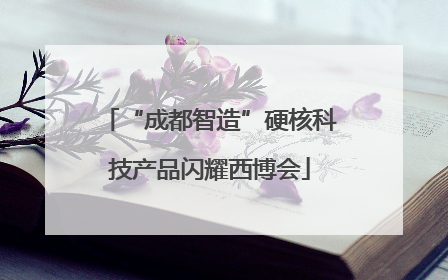 “成都智造”硬核科技产品闪耀西博会