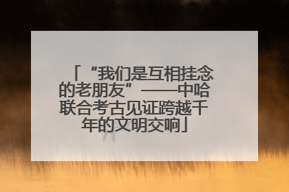 “我们是互相挂念的老朋友”——中哈联合考古见证跨越千年的文明交响