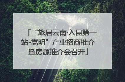 “旅居云南·入昆第一站-嵩明”产业招商推介暨房源推介会召开