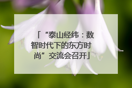 “泰山经纬：数智时代下的东方时尚”交流会召开
