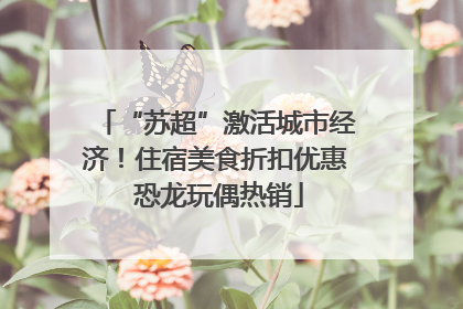 “苏超”激活城市经济！住宿美食折扣优惠 恐龙玩偶热销