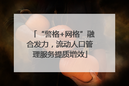 “警格+网格”融合发力，流动人口管理服务提质增效