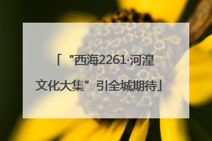 “西海2261·河湟文化大集”引全城期待