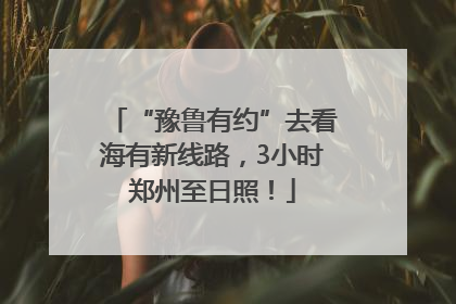 “豫鲁有约”去看海有新线路，3小时郑州至日照！
