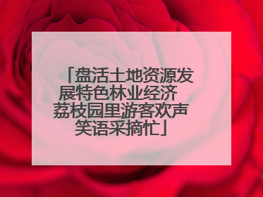 盘活土地资源发展特色林业经济 荔枝园里游客欢声笑语采摘忙