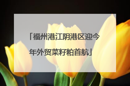 福州港江阴港区迎今年外贸菜籽粕首航