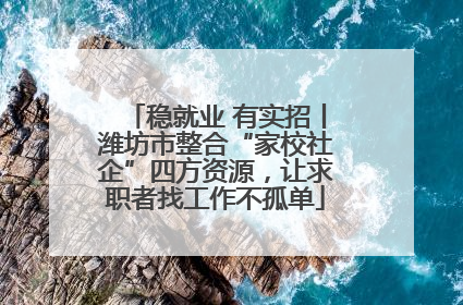稳就业 有实招丨潍坊市整合“家校社企”四方资源，让求职者找工作不孤单