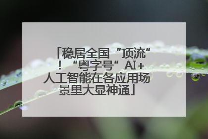 稳居全国“顶流”！“粤字号”AI+人工智能在各应用场景里大显神通