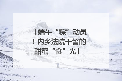 端午“粽”动员！内乡法院干警的甜蜜“食”光