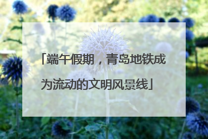 端午假期，青岛地铁成为流动的文明风景线