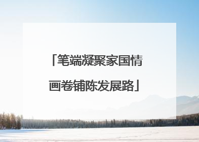 笔端凝聚家国情  画卷铺陈发展路