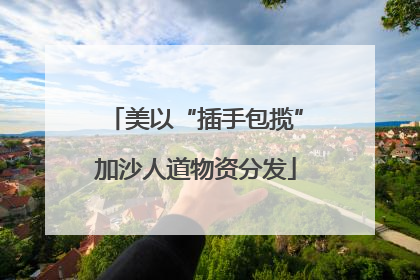 美以“插手包揽”加沙人道物资分发