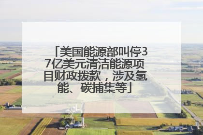 美国能源部叫停37亿美元清洁能源项目财政拨款，涉及氢能、碳捕集等