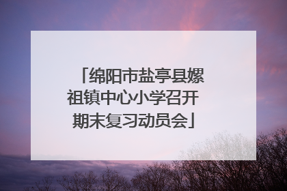 绵阳市盐亭县嫘祖镇中心小学召开期末复习动员会