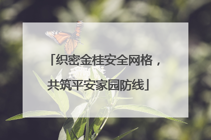 织密金桂安全网格，共筑平安家园防线