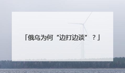 俄乌为何“边打边谈”？