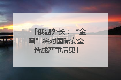 俄副外长：“金穹”将对国际安全造成严重后果