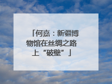 何嘉：新疆博物馆在丝绸之路上“破壁”