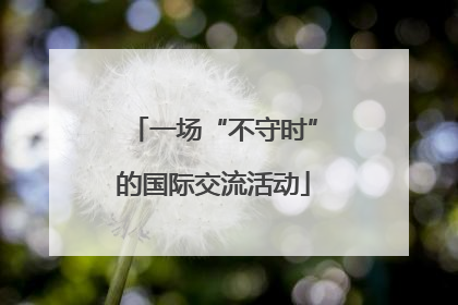 一场“不守时”的国际交流活动
