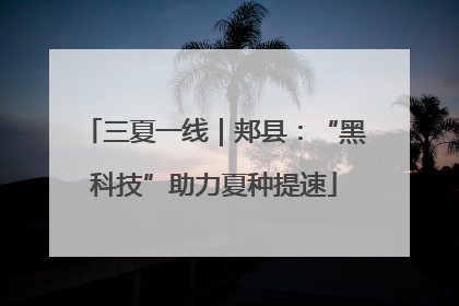 三夏一线｜郏县：“黑科技”助力夏种提速