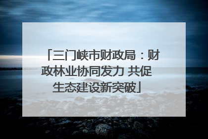 三门峡市财政局：财政林业协同发力 共促生态建设新突破