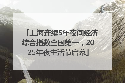 上海连续5年夜间经济综合指数全国第一，2025年夜生活节启幕