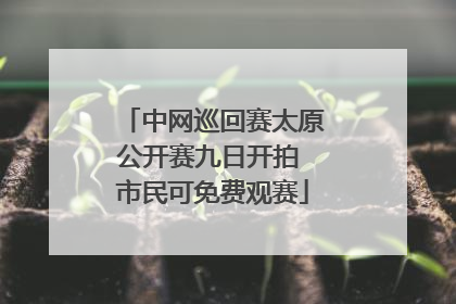 中网巡回赛太原公开赛九日开拍 市民可免费观赛