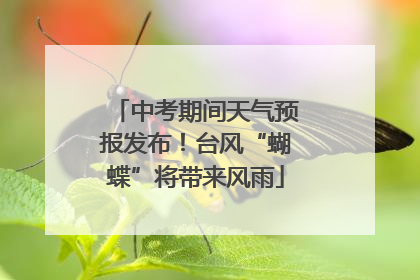 中考期间天气预报发布！台风“蝴蝶”将带来风雨