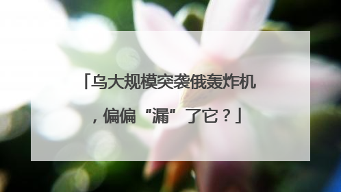 乌大规模突袭俄轰炸机，偏偏“漏”了它？