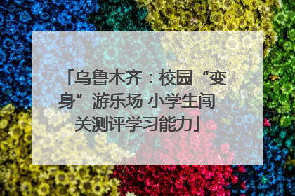 乌鲁木齐：校园“变身”游乐场 小学生闯关测评学习能力