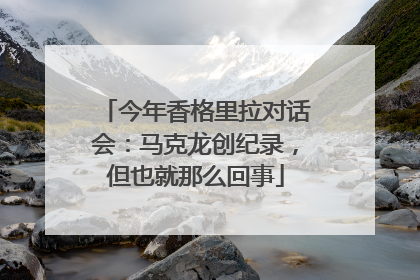 今年香格里拉对话会：马克龙创纪录，但也就那么回事