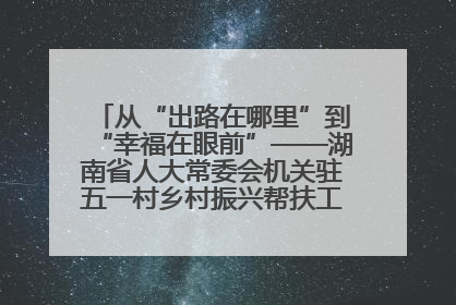 从“出路在哪里”到“幸福在眼前”——湖南省人大常委会机关驻五一村乡村振兴帮扶工作队书写振兴答卷