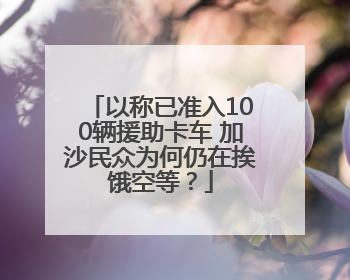 以称已准入100辆援助卡车 加沙民众为何仍在挨饿空等？