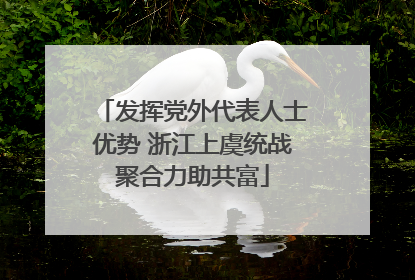 发挥党外代表人士优势 浙江上虞统战聚合力助共富
