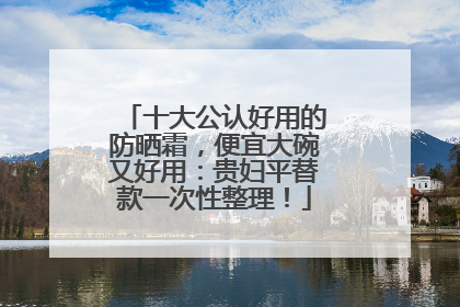 十大公认好用的防晒霜，便宜大碗又好用：贵妇平替款一次性整理！
