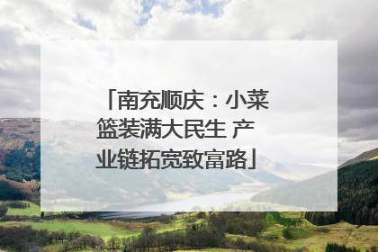 南充顺庆：小菜篮装满大民生 产业链拓宽致富路