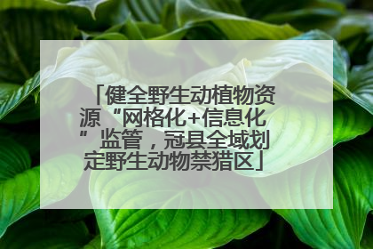 健全野生动植物资源“网格化+信息化”监管，冠县全域划定野生动物禁猎区