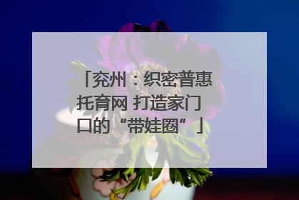 兖州：织密普惠托育网 打造家门口的“带娃圈”