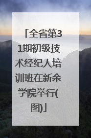 全省第31期初级技术经纪人培训班在新余学院举行(图)