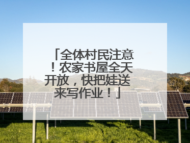 全体村民注意！农家书屋全天开放，快把娃送来写作业！