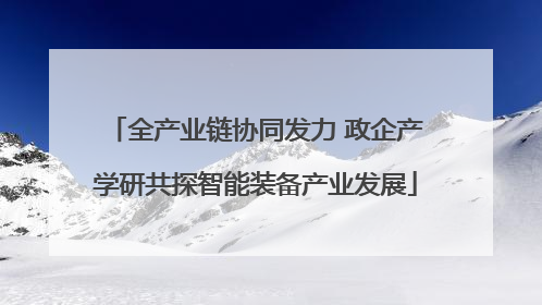 全产业链协同发力 政企产学研共探智能装备产业发展