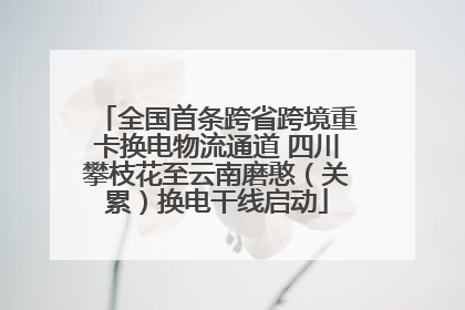 全国首条跨省跨境重卡换电物流通道 四川攀枝花至云南磨憨（关累）换电干线启动