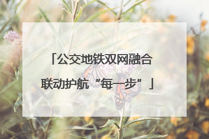 公交地铁双网融合 联动护航“每一步”