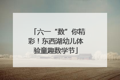 六一“数”你精彩！东西湖幼儿体验童趣数学节